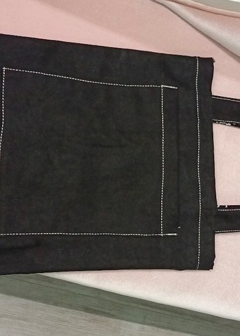 Fermuarlı Siyah Denim Kadın Çanta - Görsel 3