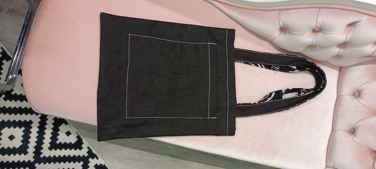 Fermuarlı Siyah Denim Kadın Çanta - Görsel 3