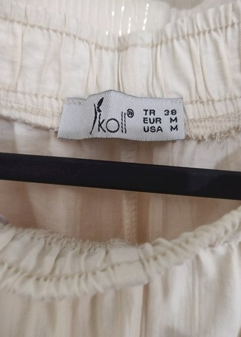 Düğmeli Uzun Kollu krem takım - Görsel 3