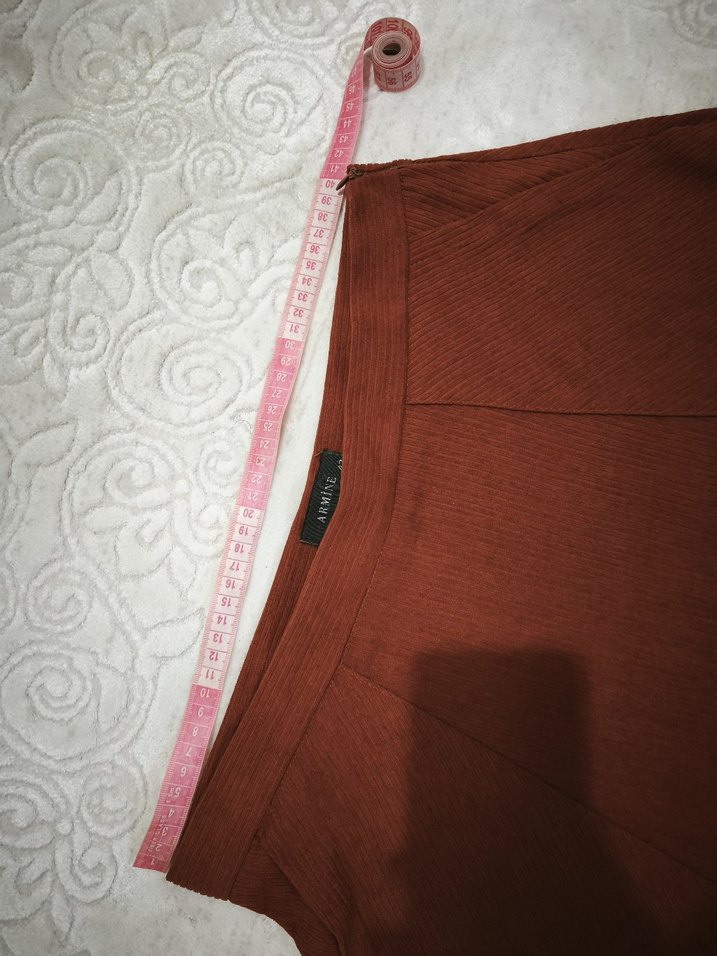 Bohem Tarz Kahverengi Uzun Süet Etek - Görsel 3