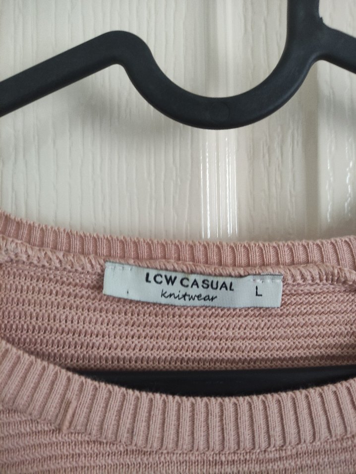 Bej Kadın Triko Uzun Kollu Kazak - Görsel 2