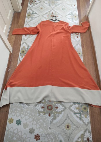 Gri Detaylı Uzun Kollu Salaş Elbise - Görsel 3