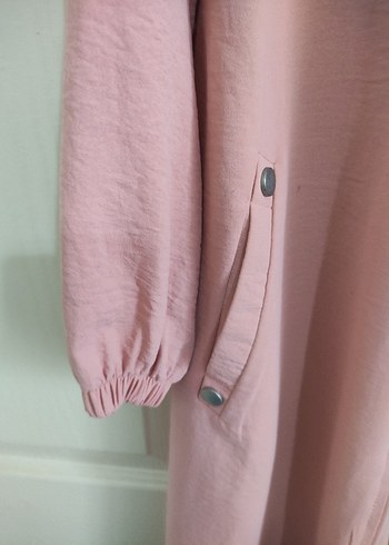 Pembe Düğmeli Uzun tunik - Görsel 3