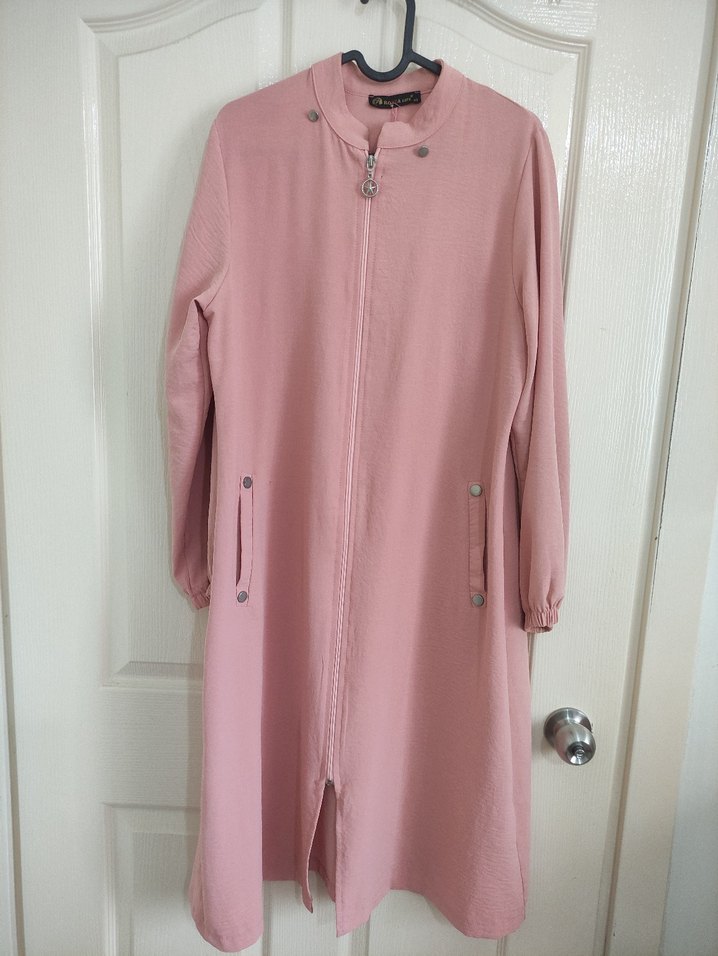 Pembe Düğmeli Uzun tunik - Görsel 5