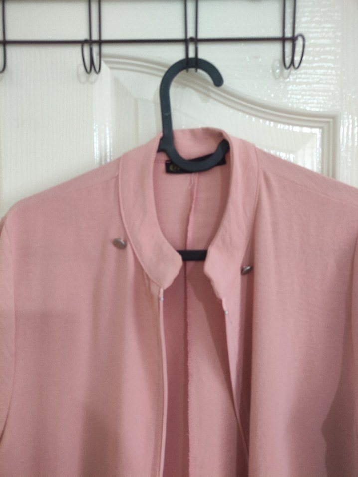 Pembe Düğmeli Uzun tunik - Görsel 2