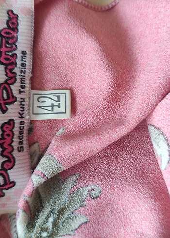 Pembe Desenli Uzun Bohem Elbise - Görsel 5