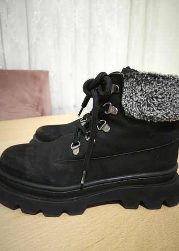 Kadın Siyah Platform Topuklu Goth Botlar - Görsel 2