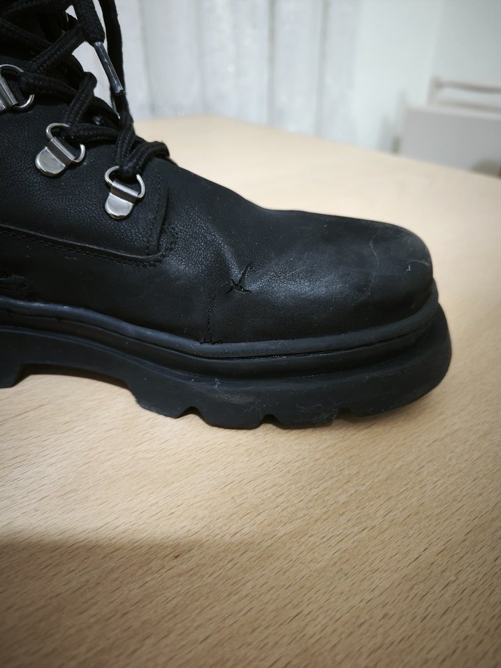 Kadın Siyah Platform Topuklu Goth Botlar - Görsel 4