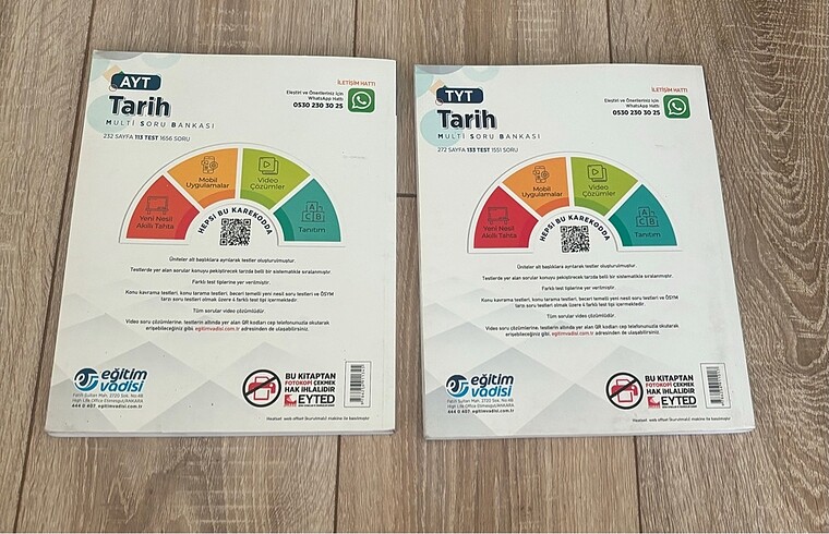 EĞİTİM VADİSİ TARİH TYT AYT TEST KİTAPLARİ