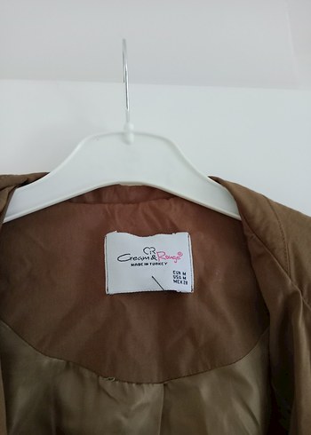 Bej Uzun Keten Kadın Trençkot - Görsel 5