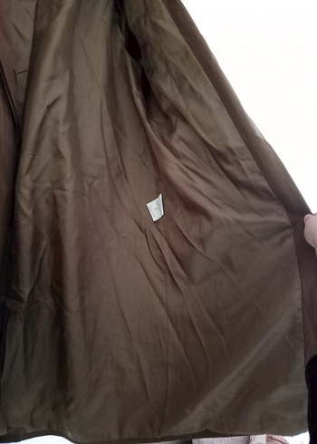 Bej Uzun Keten Kadın Trençkot - Görsel 8