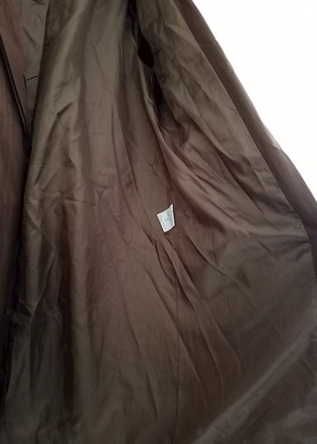 Bej Uzun Keten Kadın Trençkot - Görsel 7