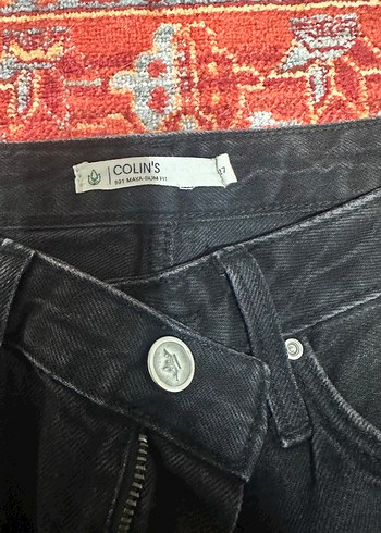27 Beden Kadın Siyah Denim Kemerli Günlük Pantolon