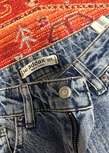 Addax Gri Tie-Dye Midi Denim Kadın Pantolon