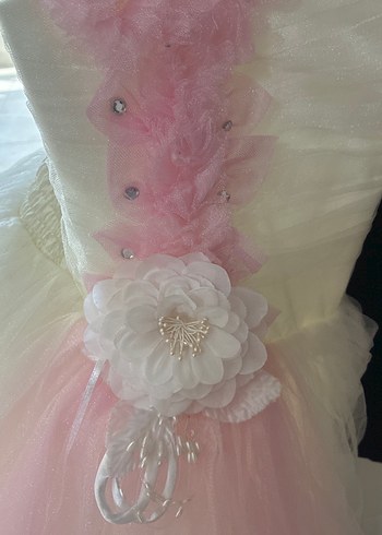 Askılı Fırfırlı Kız Çocuk Elbisesi Gelinlik - Görsel 3