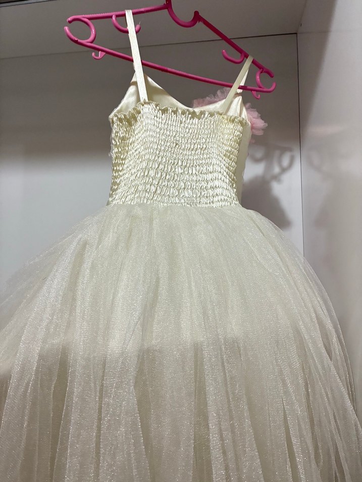 Askılı Fırfırlı Kız Çocuk Elbisesi Gelinlik - Görsel 2