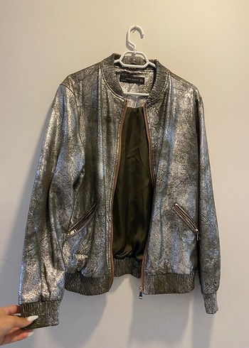 s Beden gri Renk ZARA SÜET BOMBER ŞIK CEKET