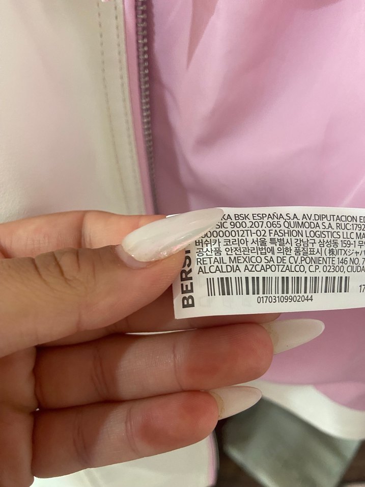 BERSHKA hello kitty Pembe Beyaz Deri Ceket - Görsel 5