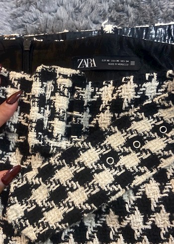 Zara Kemerli Mini Etek - Görsel 2