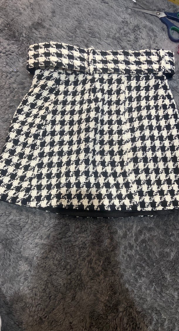 Zara Kemerli Mini Etek - Görsel 3