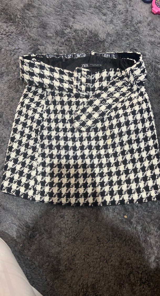 Zara Kemerli Mini Etek - Görsel 5