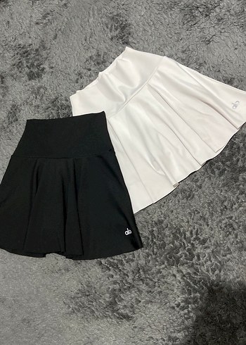 Beyaz Pilili Mini şort Etek - Görsel 2