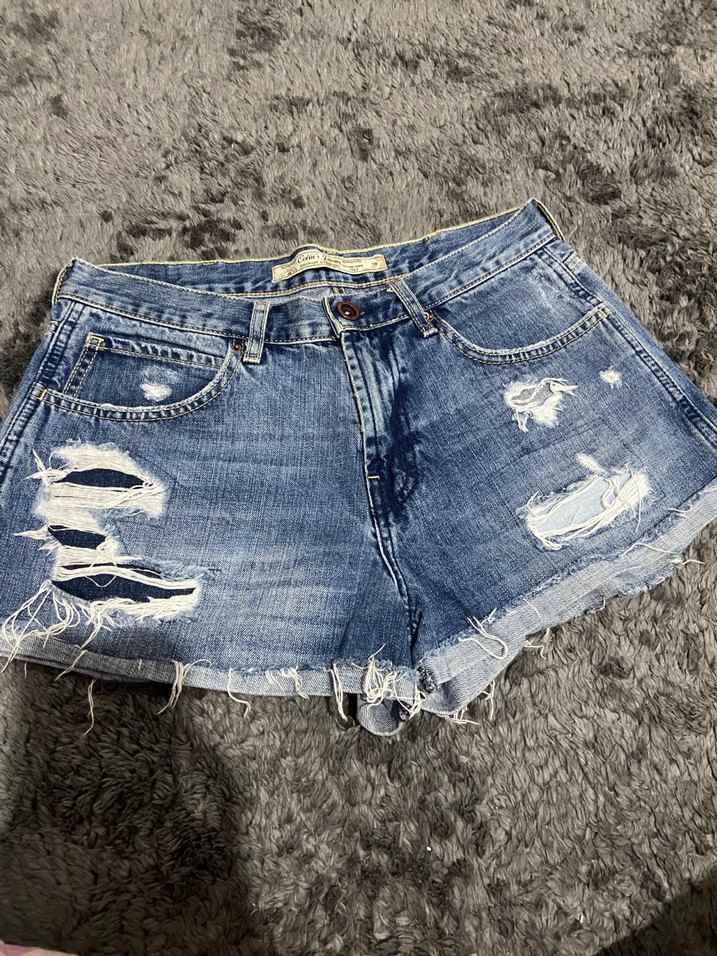 Colins Yırtık Detaylı Mavi Kadın Denim Şort - Görsel 2