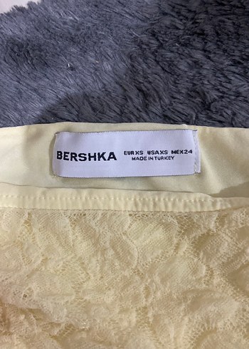 BERSHKA Fırfırlı Mini Keten Etek - Görsel 2