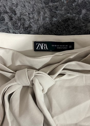 Zara Beyaz Mini şort Etek - Görsel 2