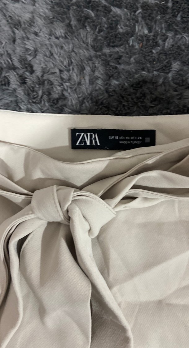 Zara Beyaz Mini şort Etek - Görsel 2