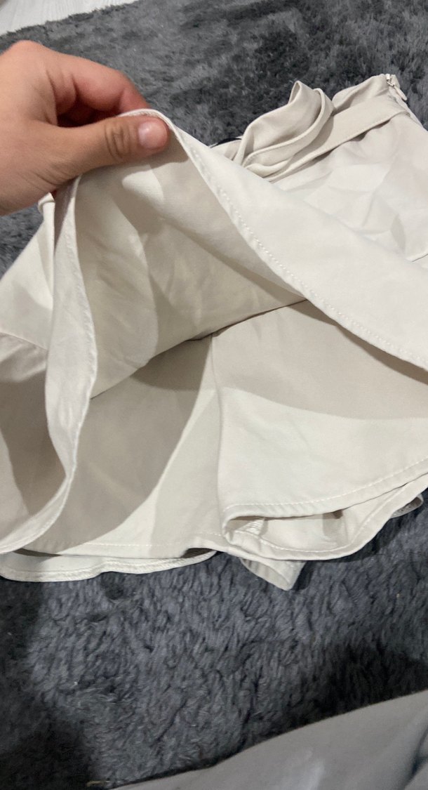 Zara Beyaz Mini şort Etek - Görsel 3