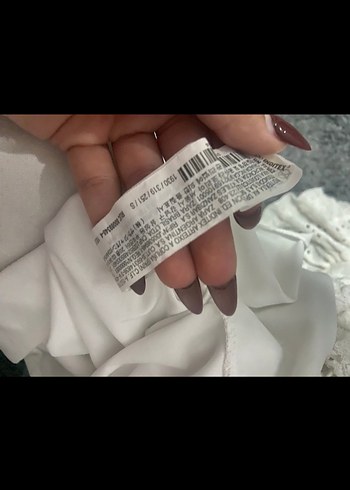 Zara Fırfırlı V Yaka Beyaz Keten Mini Elbise - Görsel 4