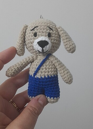 Beden Amigurumi köpek anahtarlik