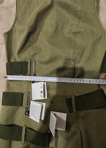 Zara haki kemerli elbise - Görsel 6