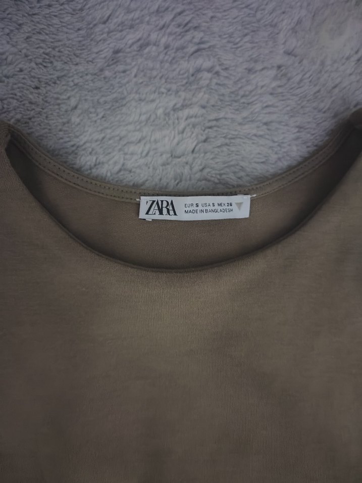 Zara Haki Renkte Kolsuz Mini Elbise - Görsel 2