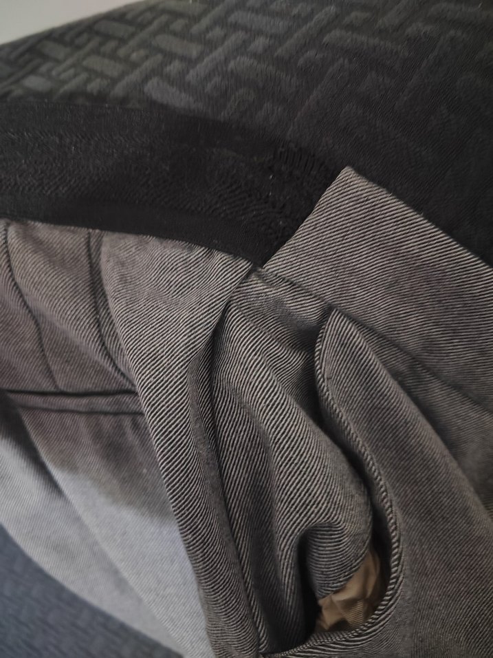 Gri Kadın Kumaş Pantolon, Kemerli, Ofis Şıklığı - Görsel 3