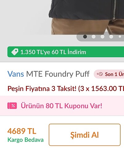 Vans Vans siyah mont