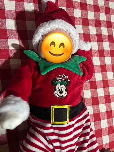 0-3 ay bebek yeniyıl noel baba kıyafeti