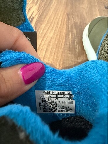 21 Beden yeşil Renk Adidas çocuk spor ayakkabı