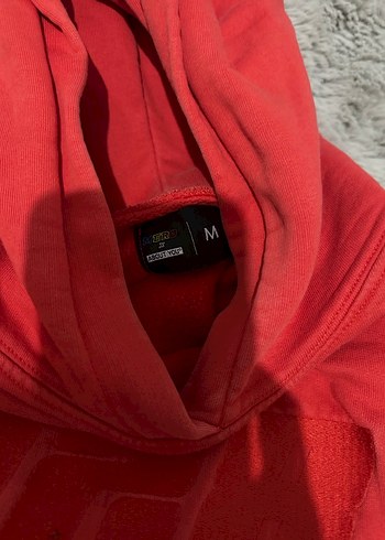 m Beden Kırmızı Kapüşonlu Kadın Sweatshirt