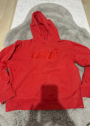 Kırmızı Kapüşonlu Kadın Sweatshirt