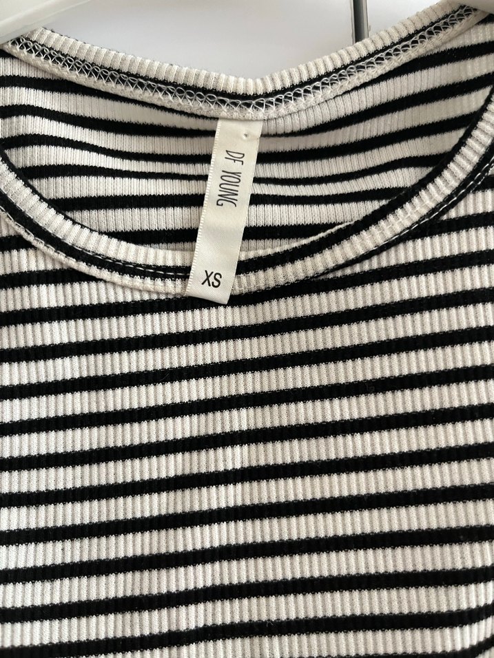 Çizgili Kolsuz Mini Kadın Atlet - Görsel 4