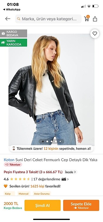 Deri ceket etiketli - Görsel 6