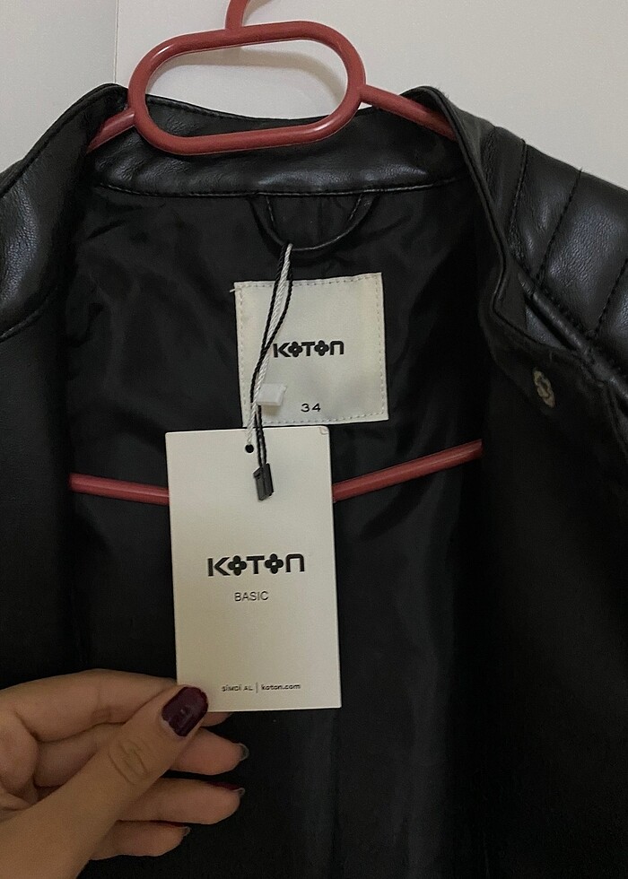 Deri ceket etiketli - Görsel 3