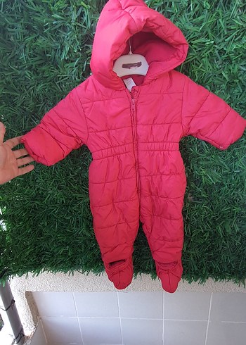 Kapüşonlu Fermuarlı Pembe Bebek Tulumu - Görsel 7