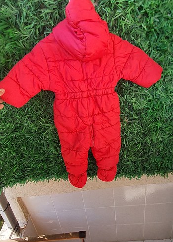 Kapüşonlu Fermuarlı Pembe Bebek Tulumu - Görsel 3