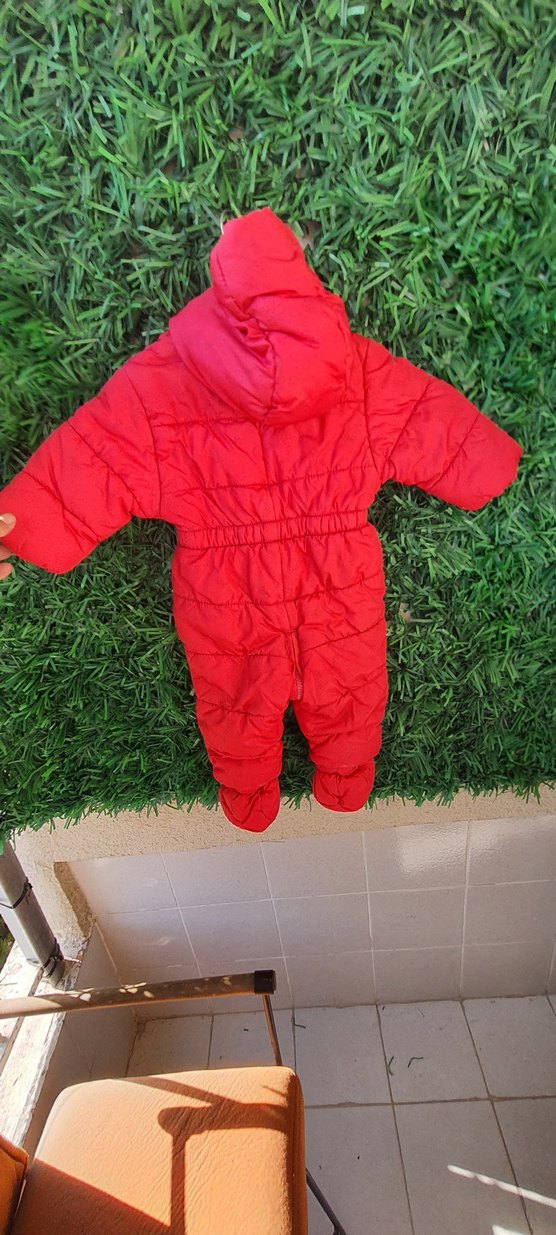 Kapüşonlu Fermuarlı Pembe Bebek Tulumu - Görsel 3