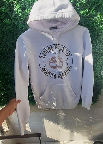 s Beden Beyaz Timberland Kapüşonlu Sweatshirt