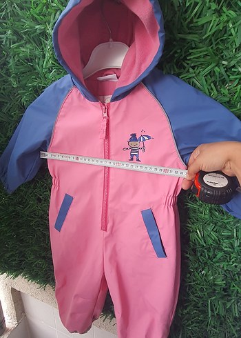 Pembe Kapüşonlu Bebek Kayak Tulumu - Görsel 9