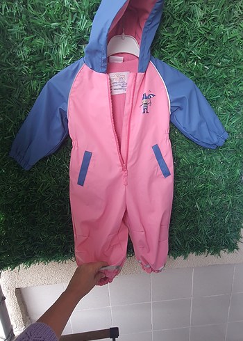 Pembe Kapüşonlu Bebek Kayak Tulumu - Görsel 3